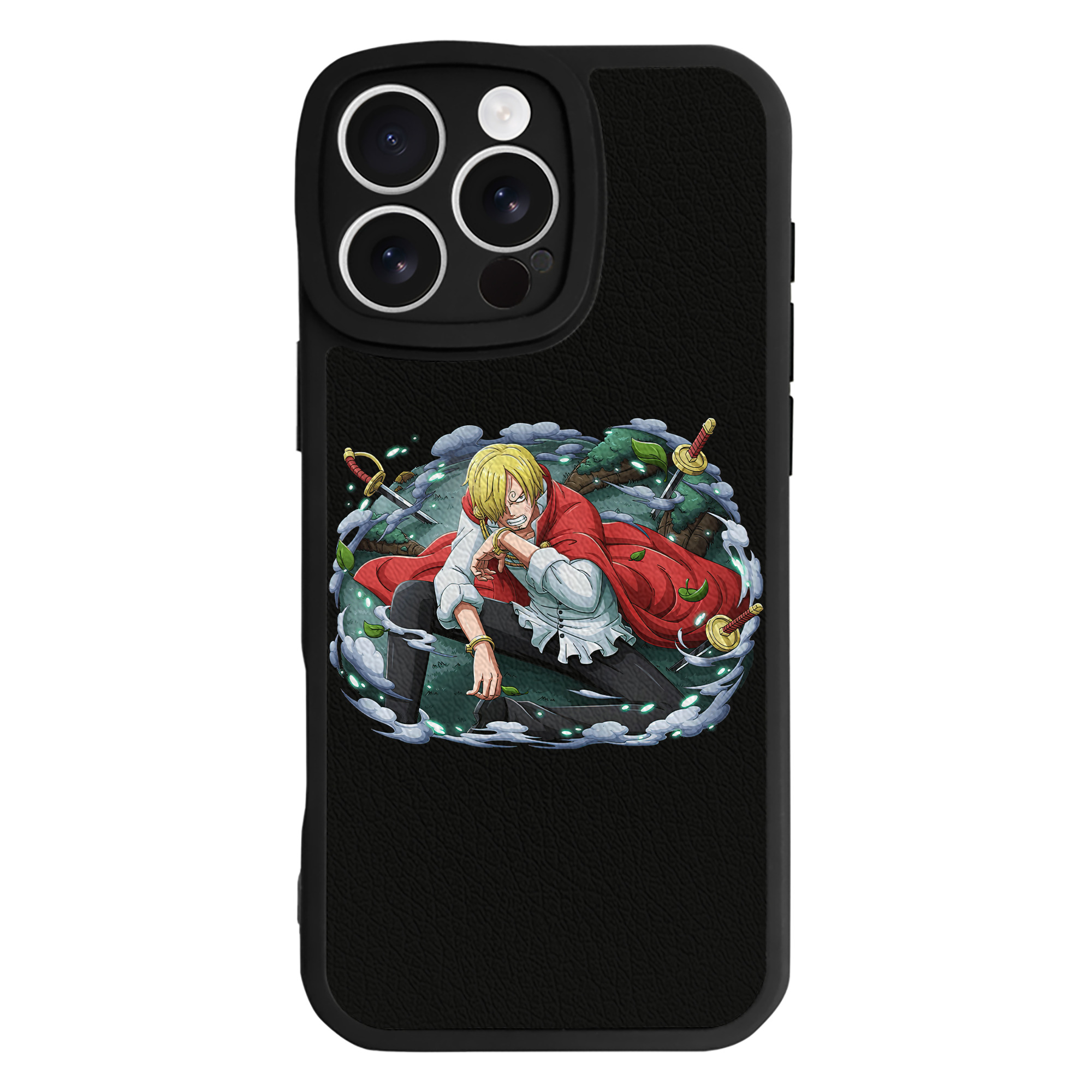 （画像用） ワンピース サンジ ONE PIECE Sanji 【iPhone 16シリーズ対応】シリコンスマホケース（レザー調） 材質：シリコン